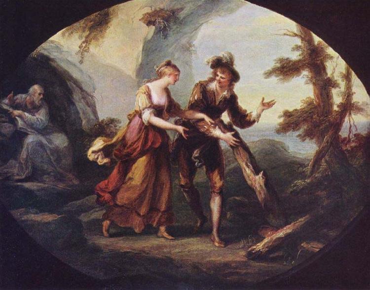 Angelica Kauffmann Miranda and Ferdinand in The Tempest